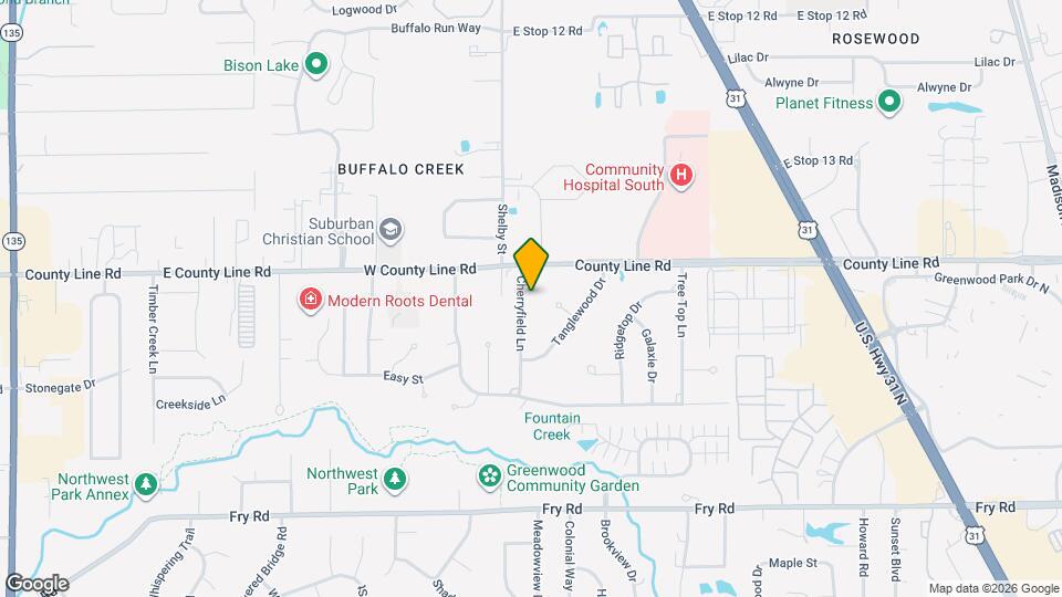 1235 Cherryfield Ln Map and Location Details