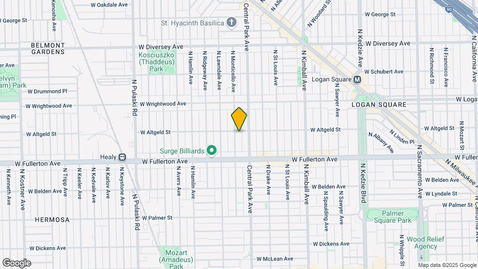 2451 N Monticello Ave, Unit 2 Map and Location Details