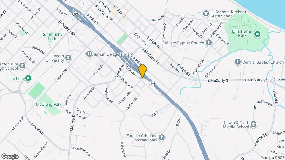 1303 E Elm St Mapa y Detalles de la Ubicación