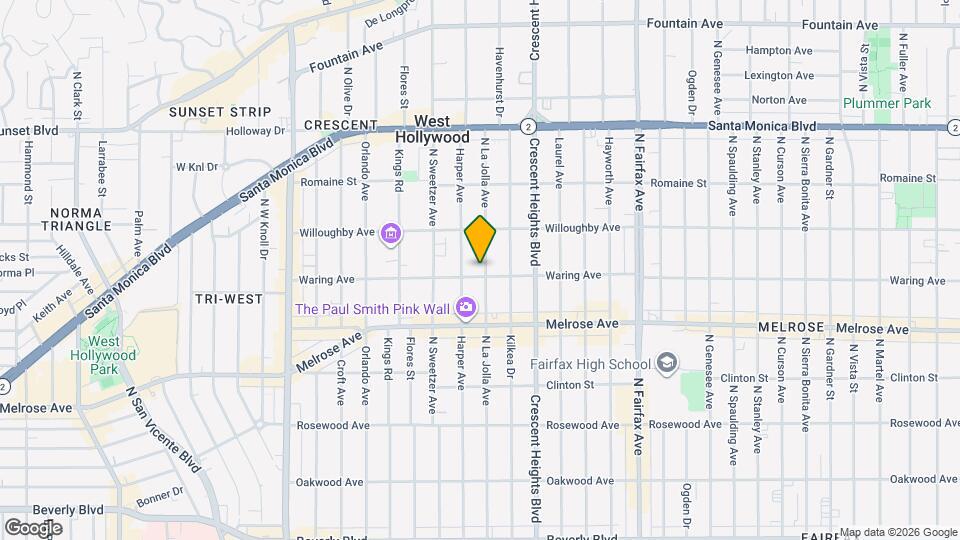 809 N La Jolla Ave Map and Location Details