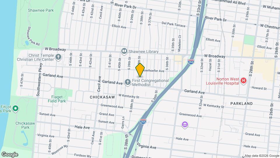 823 S 38th St Map and Location Details