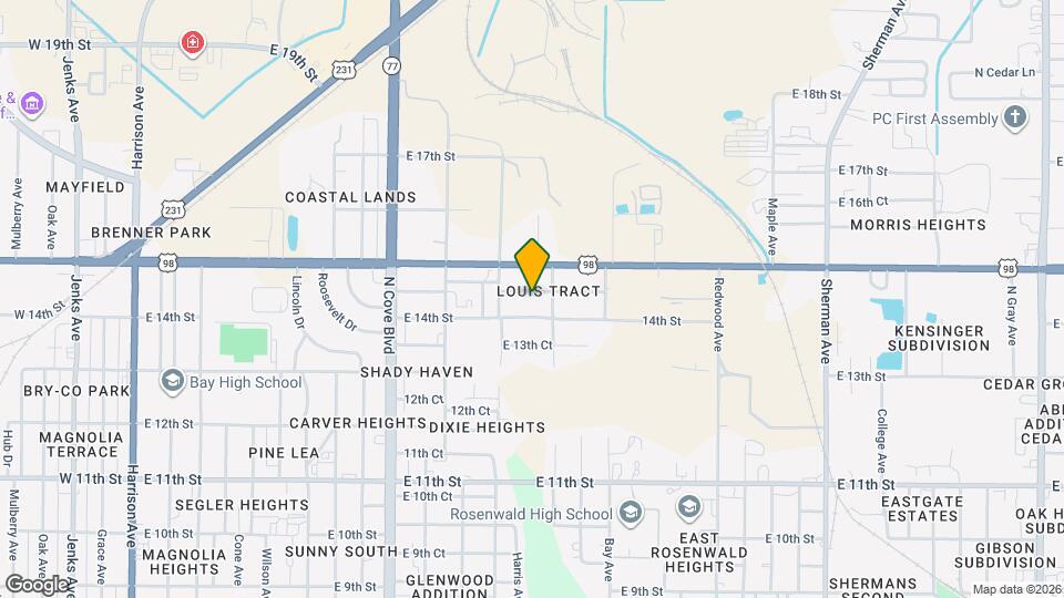 1020 E 14th Ct Map and Location Details