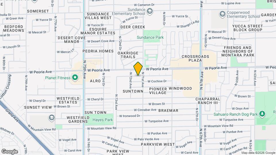 7115 W North Ln Map and Location Details