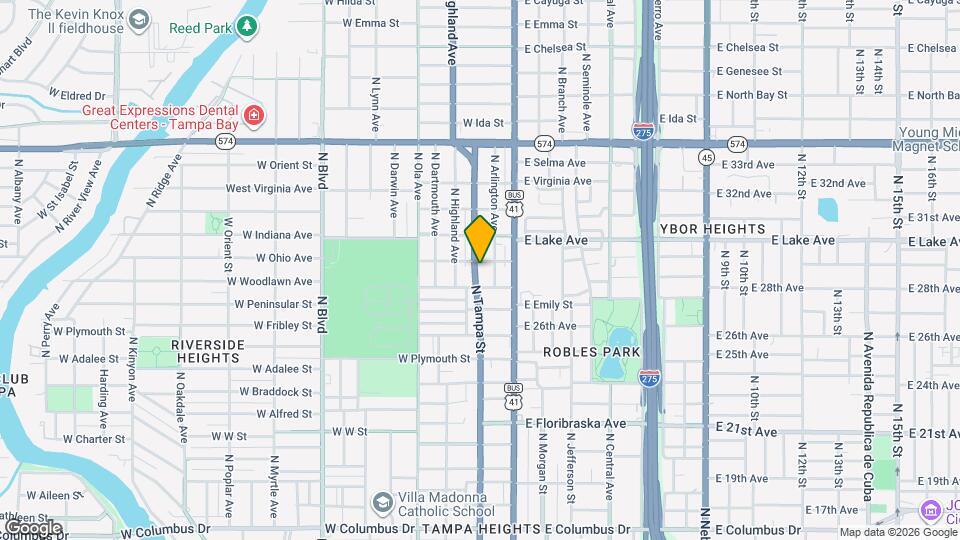 3509 N Tampa St Map and Location Details