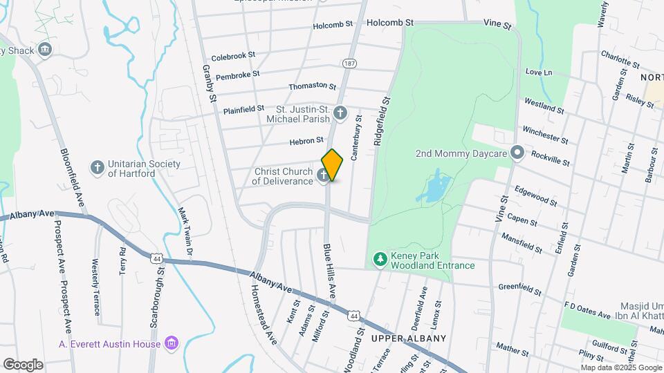 162 Blue Hills Ave, Unit First Floor Map and Location Details