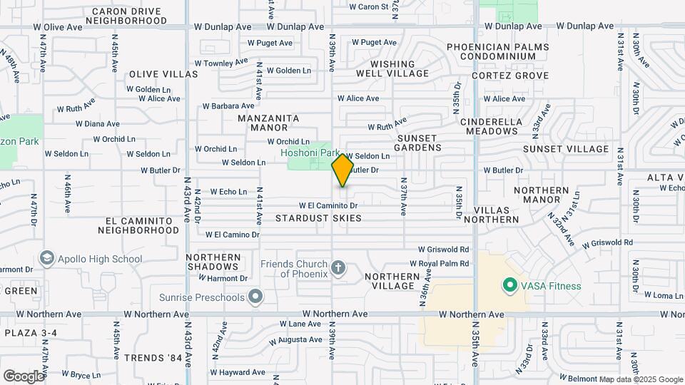 8420 N 38th Dr Map and Location Details