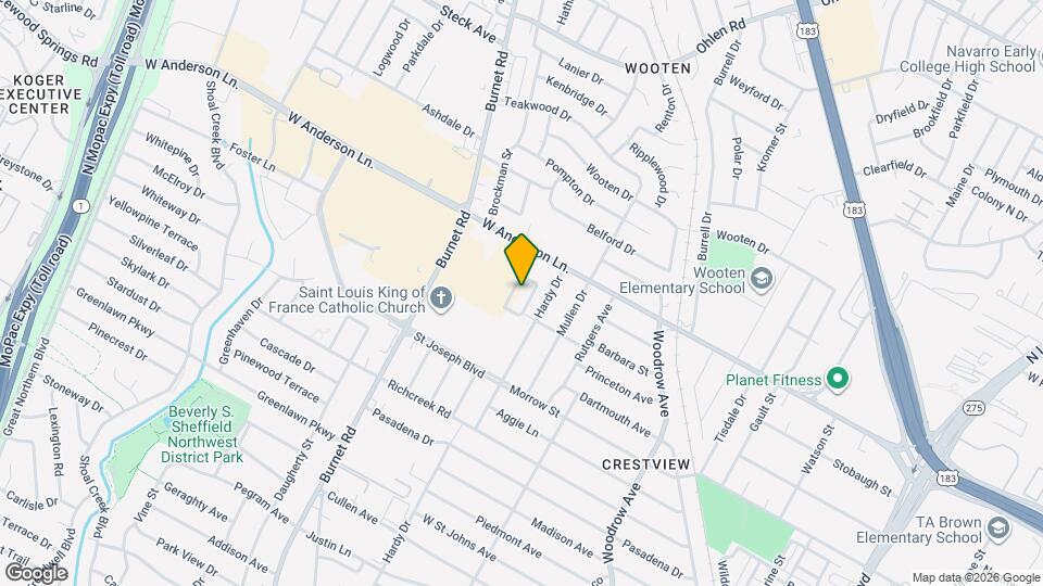 2101 W Anderson Ln-Unit -222 Map and Location Details