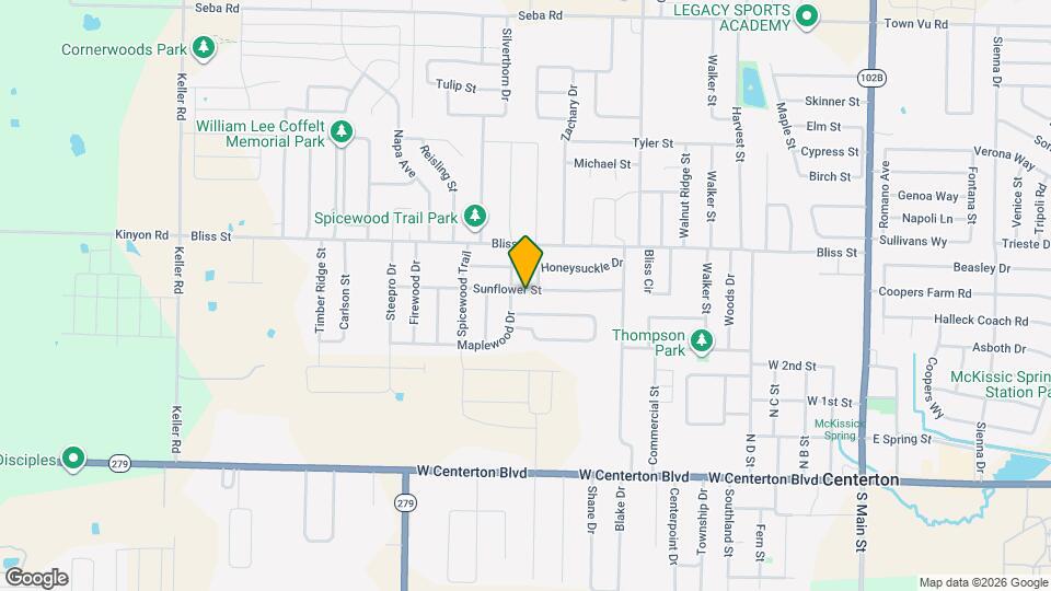 1011 Sunflower St Map and Location Details