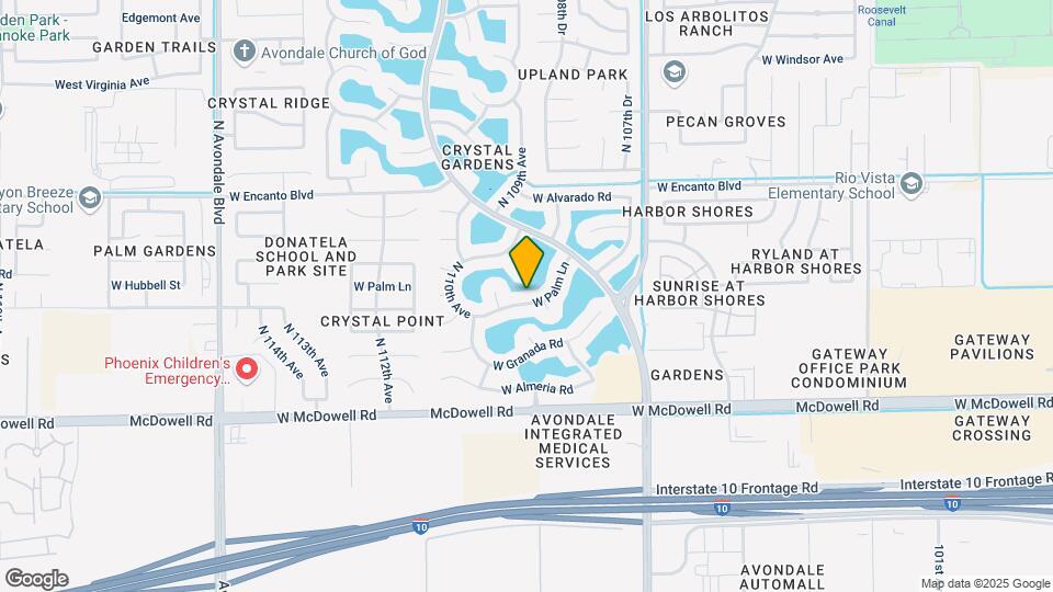 10844 W Palm Ln Mapa y Detalles de la Ubicación