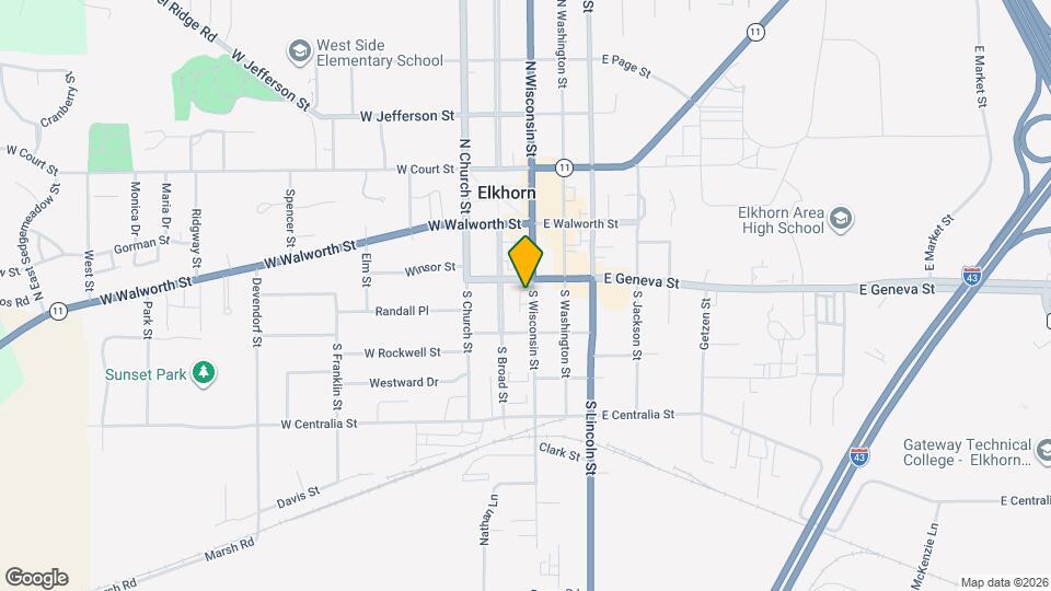 112 S Wisconsin St Map and Location Details