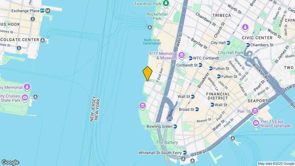 380 Rector Pl, Unit 19D Map and Location Details