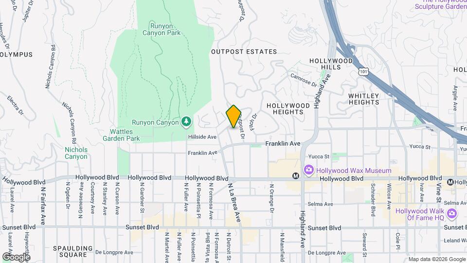 1844 El Cerrito Pl Map and Location Details