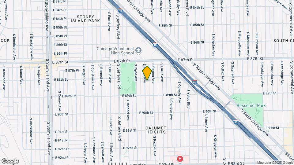 8815 S Merrill Ave Map and Location Details