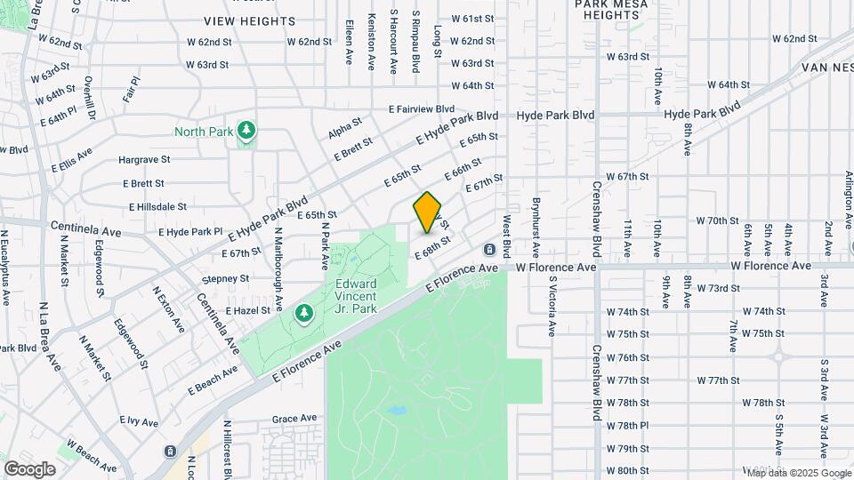 947 E 68th St Map and Location Details