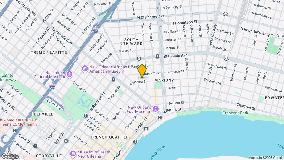 1917 Dauphine St Map and Location Details