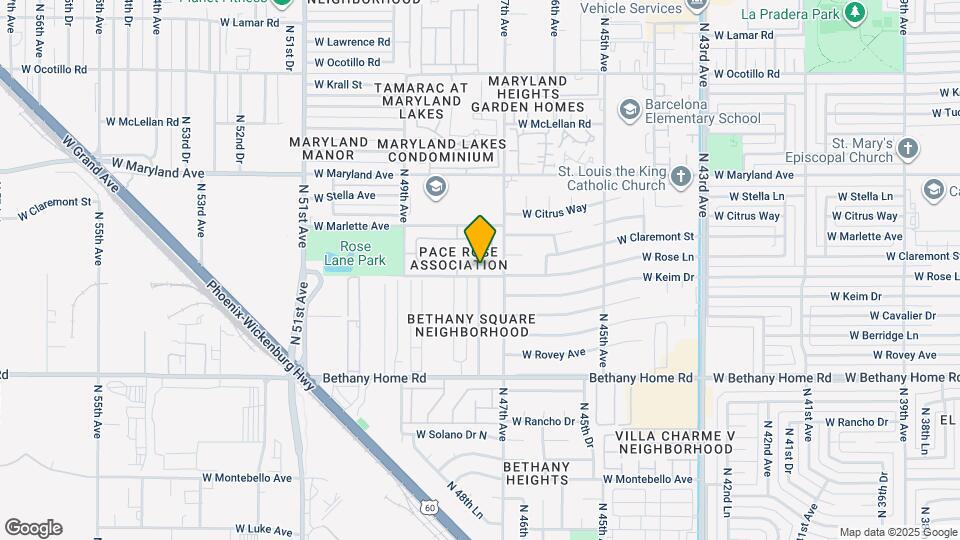 4722 W Rose Ln Map and Location Details