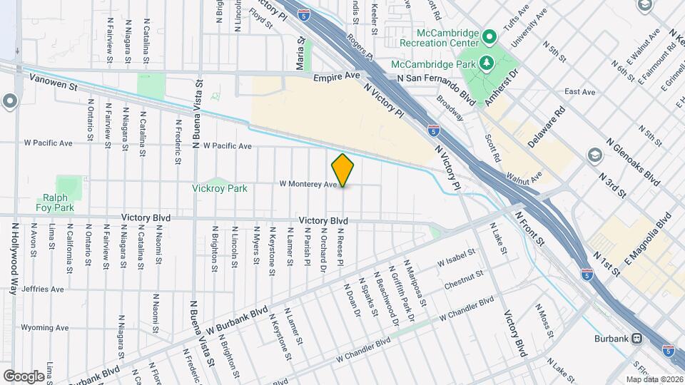 1241 N Reese Pl Map and Location Details