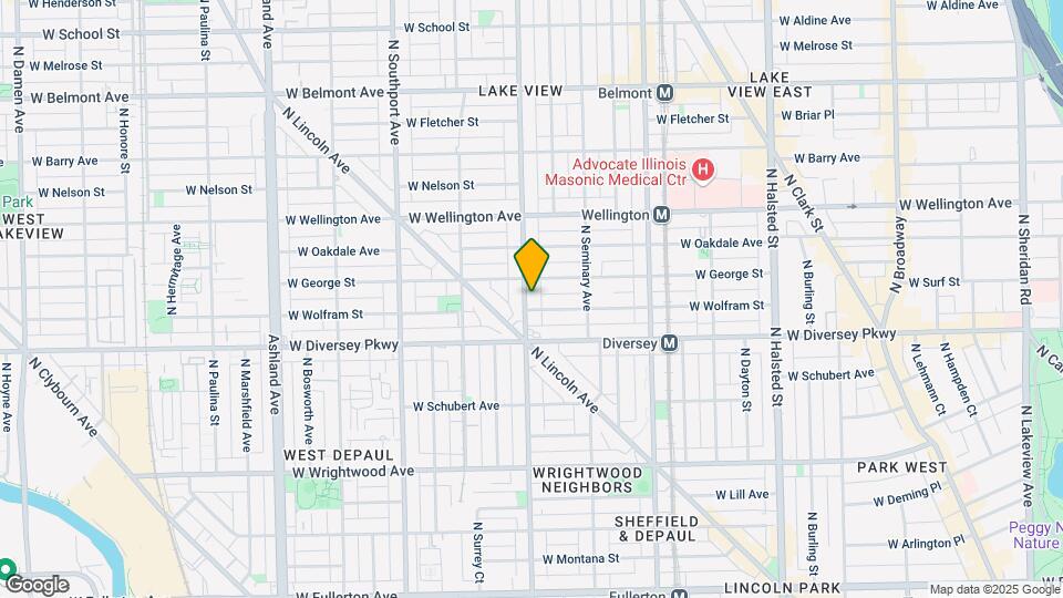2841 N Racine Ave-Unit -1F Map and Location Details