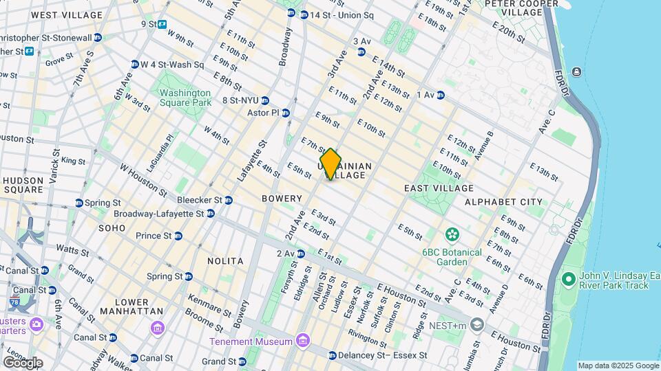 315 E 5th St, Unit 1F Map and Location Details