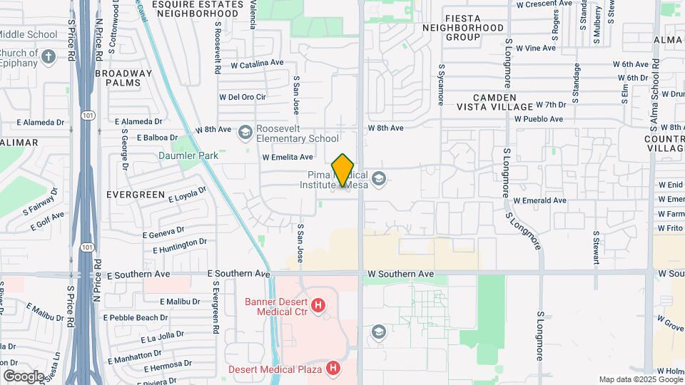 930 S Dobson Rd Map and Location Details