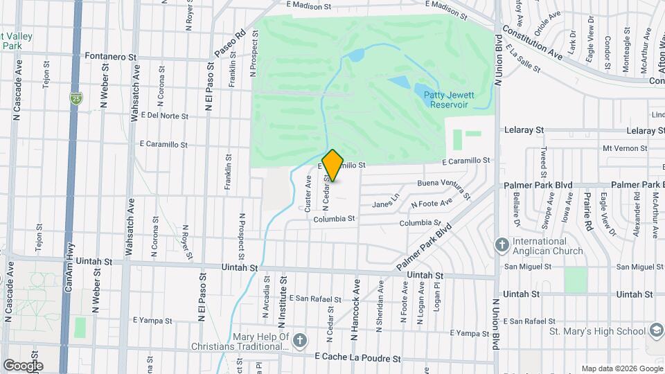 1501 N Cedar St Mapa y Detalles de la Ubicación