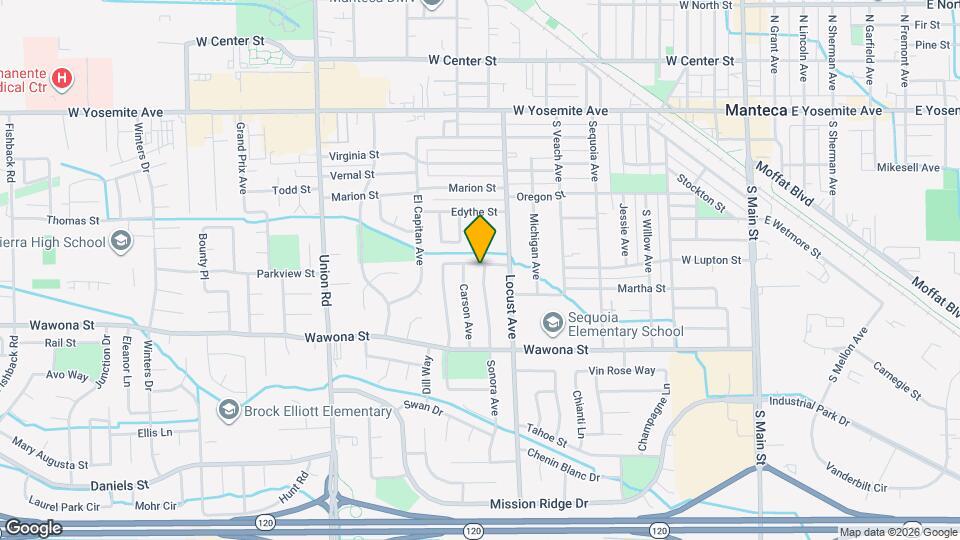 838 El Dorado St Map and Location Details