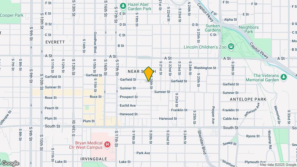1615 South 20th Street Map and Location Details