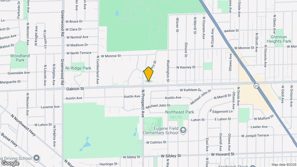 8100 W Oakton St Map and Location Details