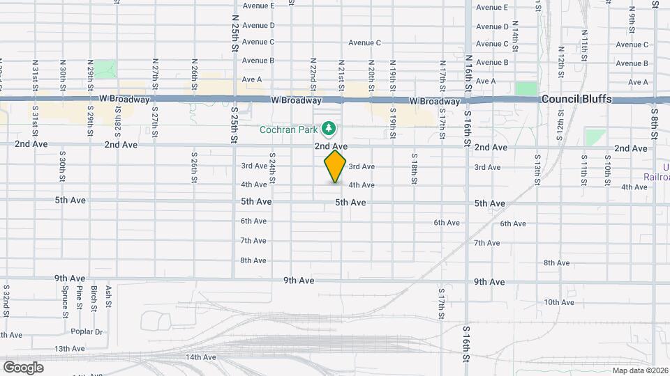 402 S 21st St Map and Location Details