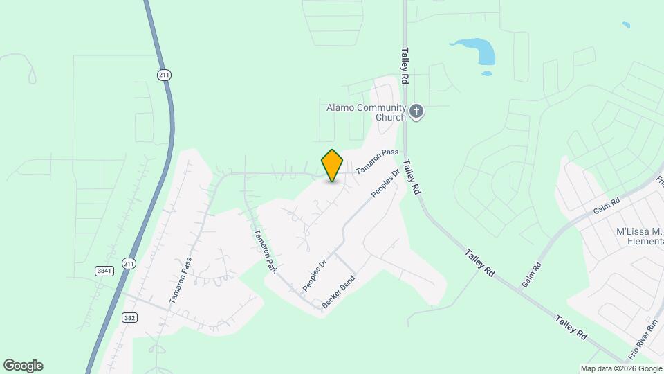 4615 Tamaron Rnch, Unit Efficiency Studio Map and Location Details