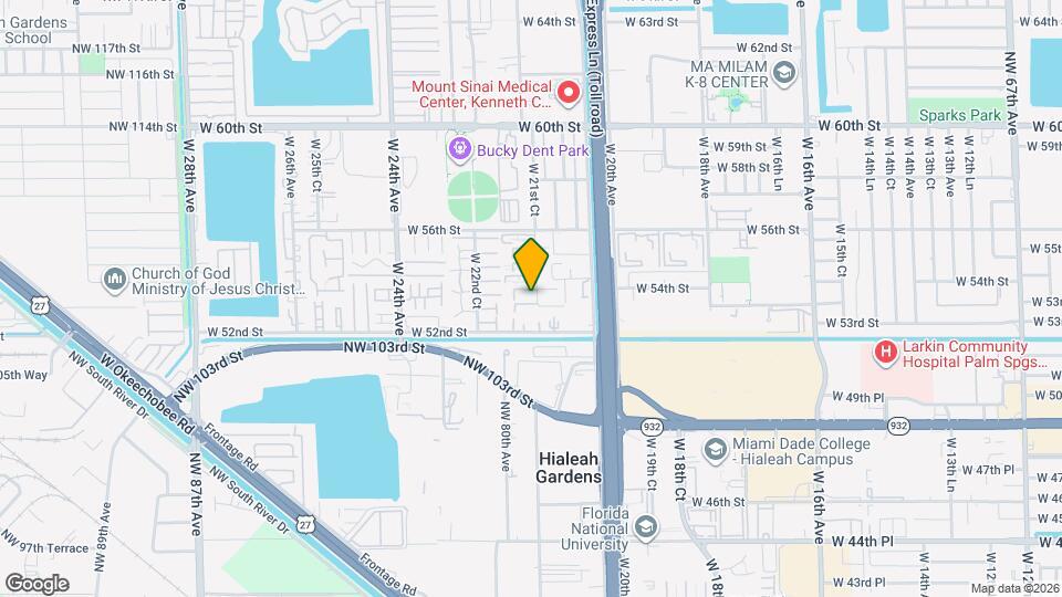 5350 W 21st Ct Map and Location Details