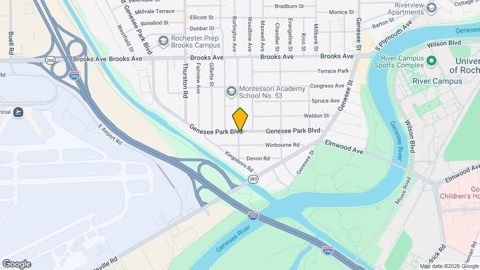 255 Genesee Park Blvd Mapa y Detalles de la Ubicación