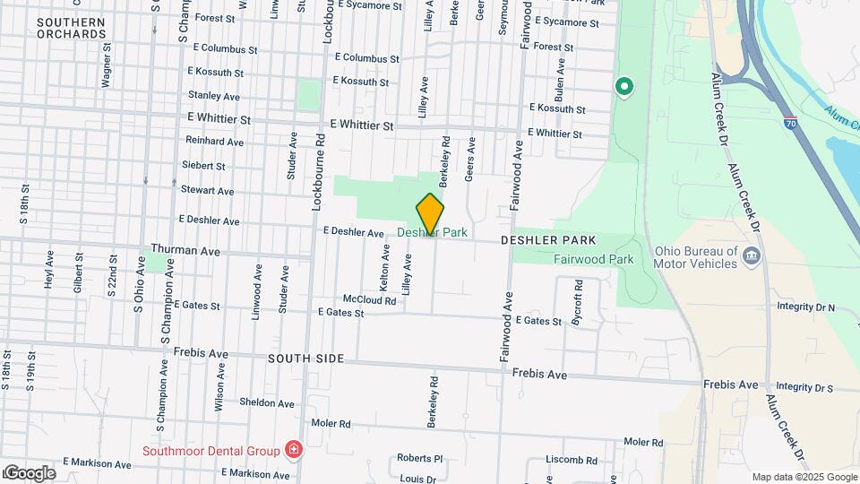 1391 E Deshler Ave Mapa y Detalles de la Ubicación
