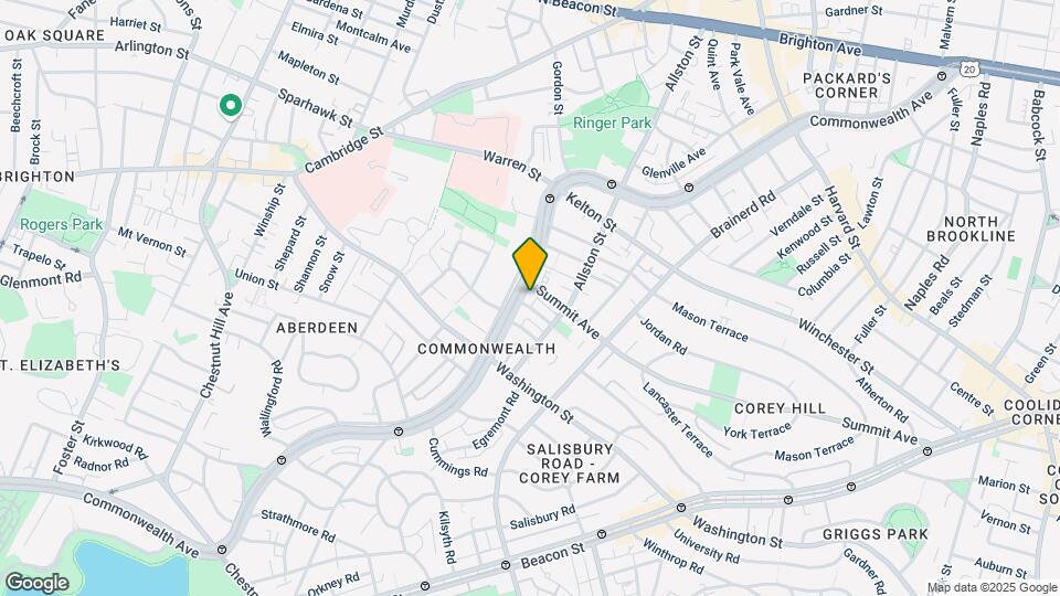 1524 Commonwealth Ave, Unit 2 Mapa y Detalles de la Ubicación