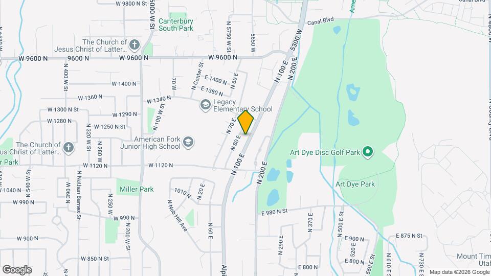 1221 N 100 E Map and Location Details