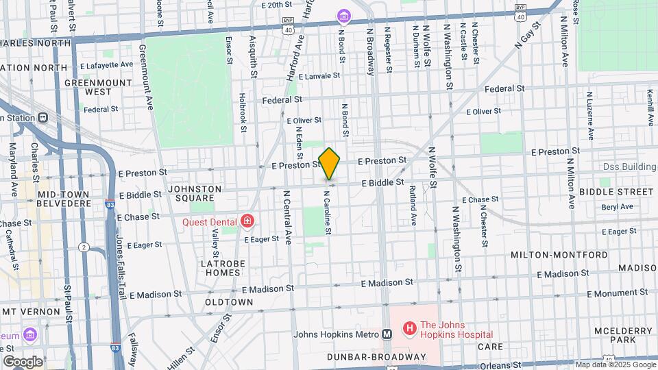 1500 E Biddle St Map and Location Details