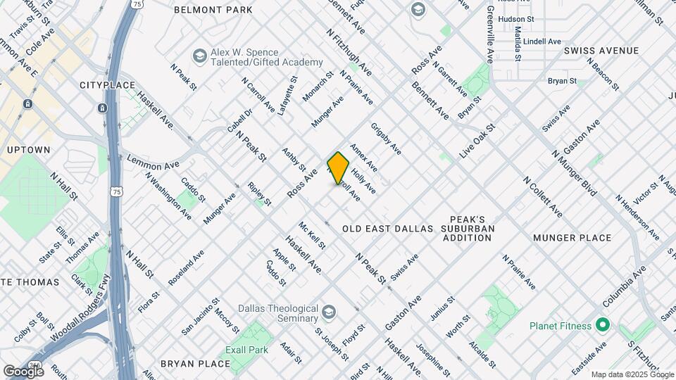 4412 San Jacinto St Map and Location Details
