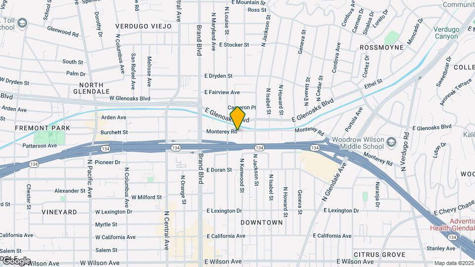 725 N Kenwood St Mapa y Detalles de la Ubicación