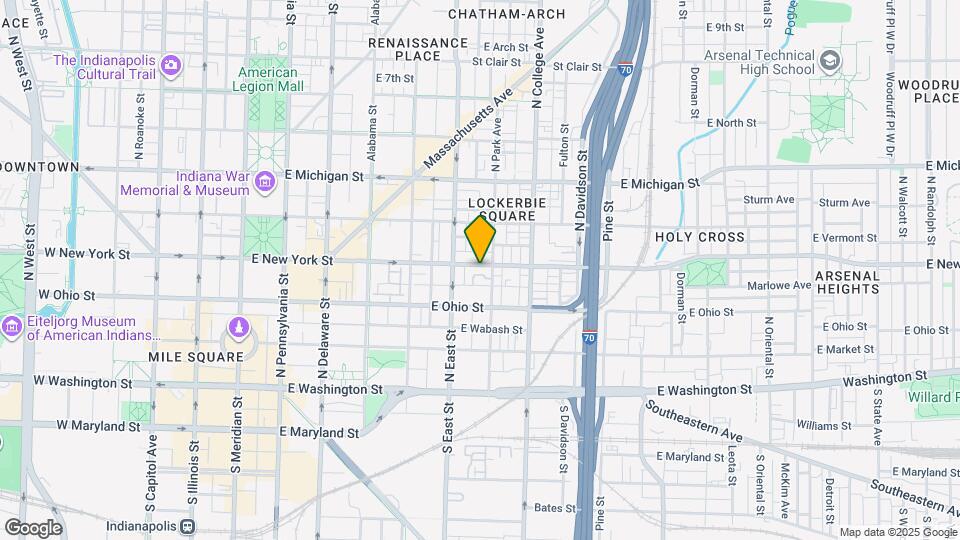 529 E New York St Map and Location Details