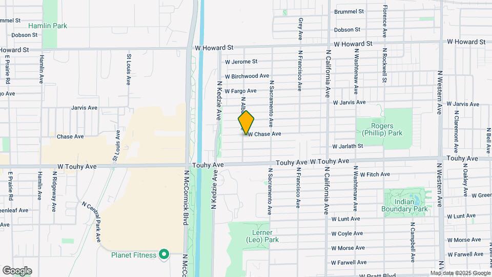 3055 W Chase Ave Map and Location Details