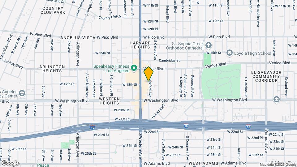 1723 S Oxford Ave Map and Location Details