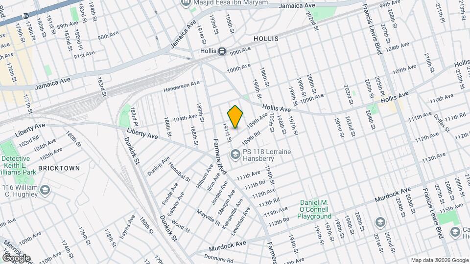 105-32 192nd St Map and Location Details