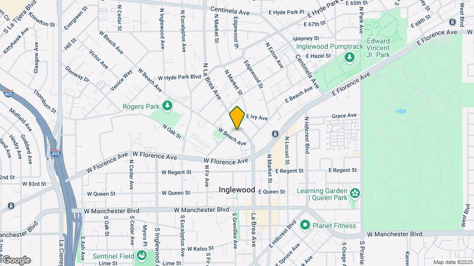 325 N La Brea Ave Map and Location Details
