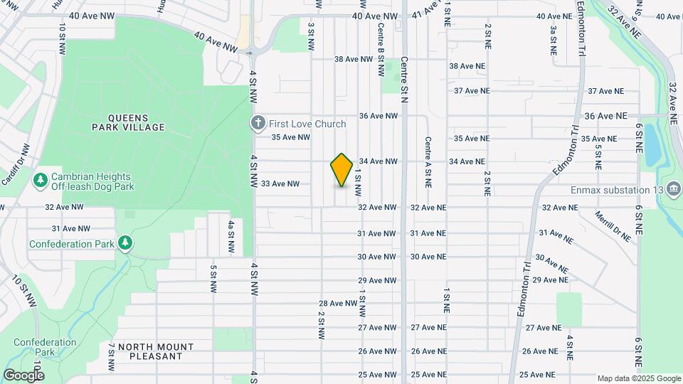 3316 2 St NW Map and Location Details