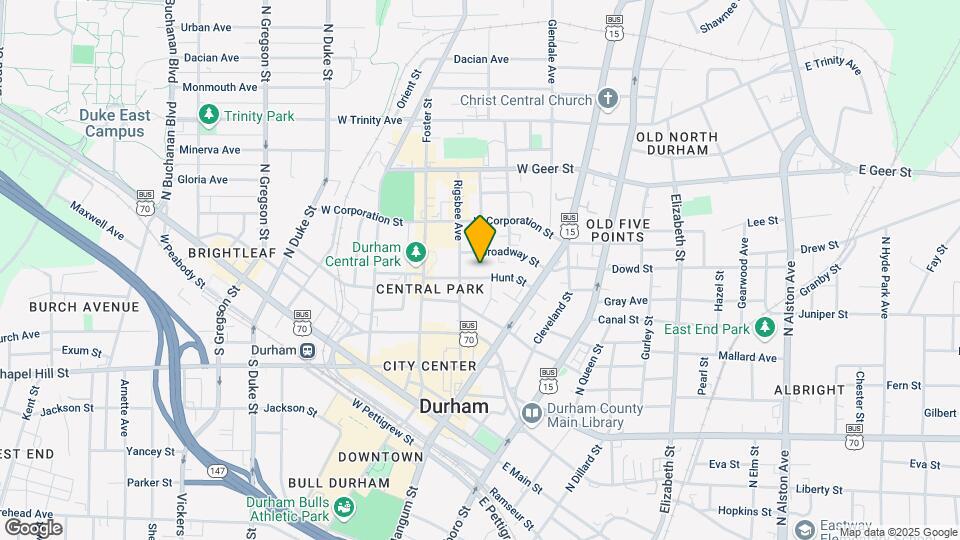Durham Central Park Cohousing Community Map and Location Details