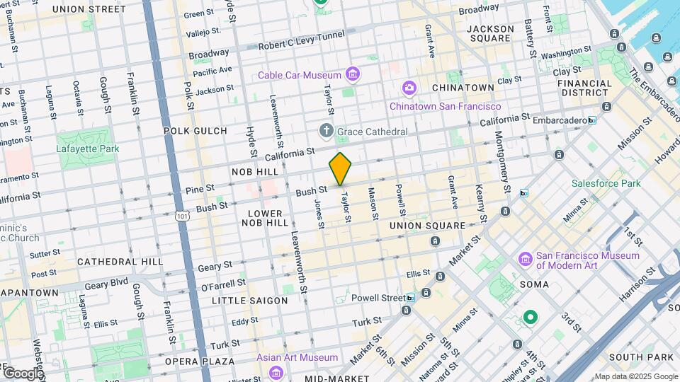901 Bush St Map and Location Details