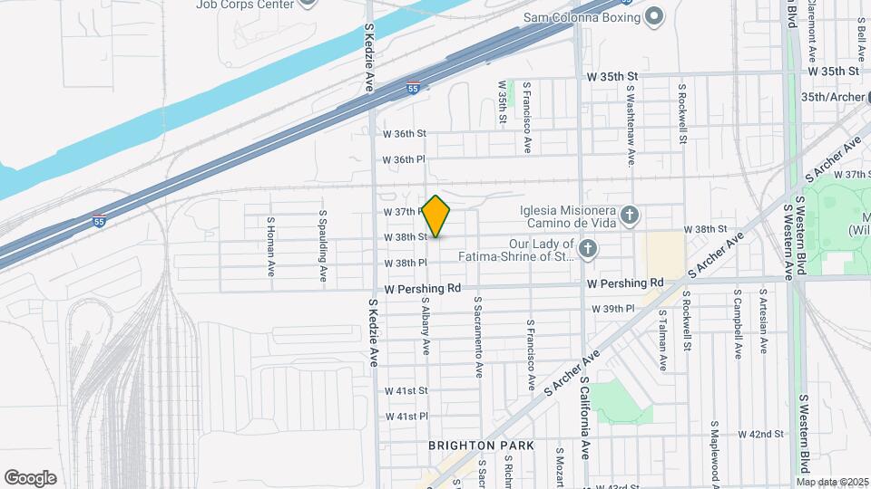 3807 S Albany Ave Map and Location Details