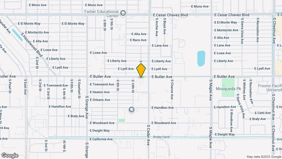 4102 E Butler Ave Mapa y Detalles de la Ubicación