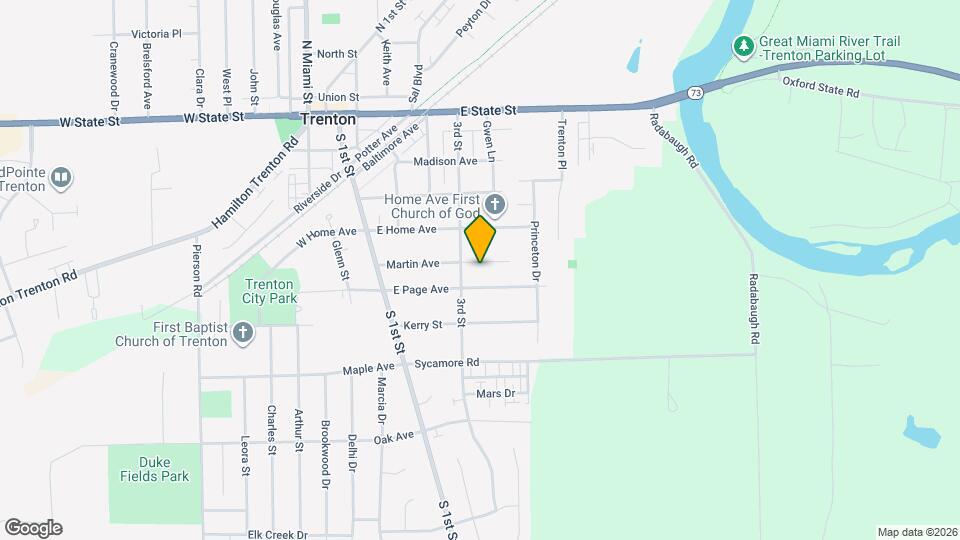 421 Martin Ave Map and Location Details