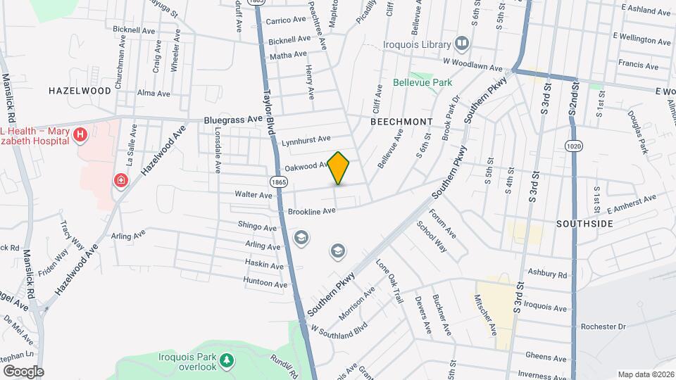 1028 Walter Ave Map and Location Details